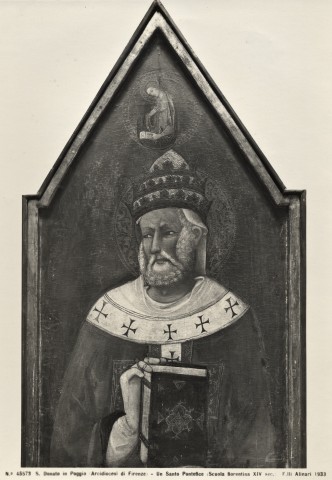 Alinari, Fratelli — S. Donato in Poggio (Arcidiocesi di Firenze). Un Santo Pontefice (Scuola fiorentina sec. XIV) — insieme